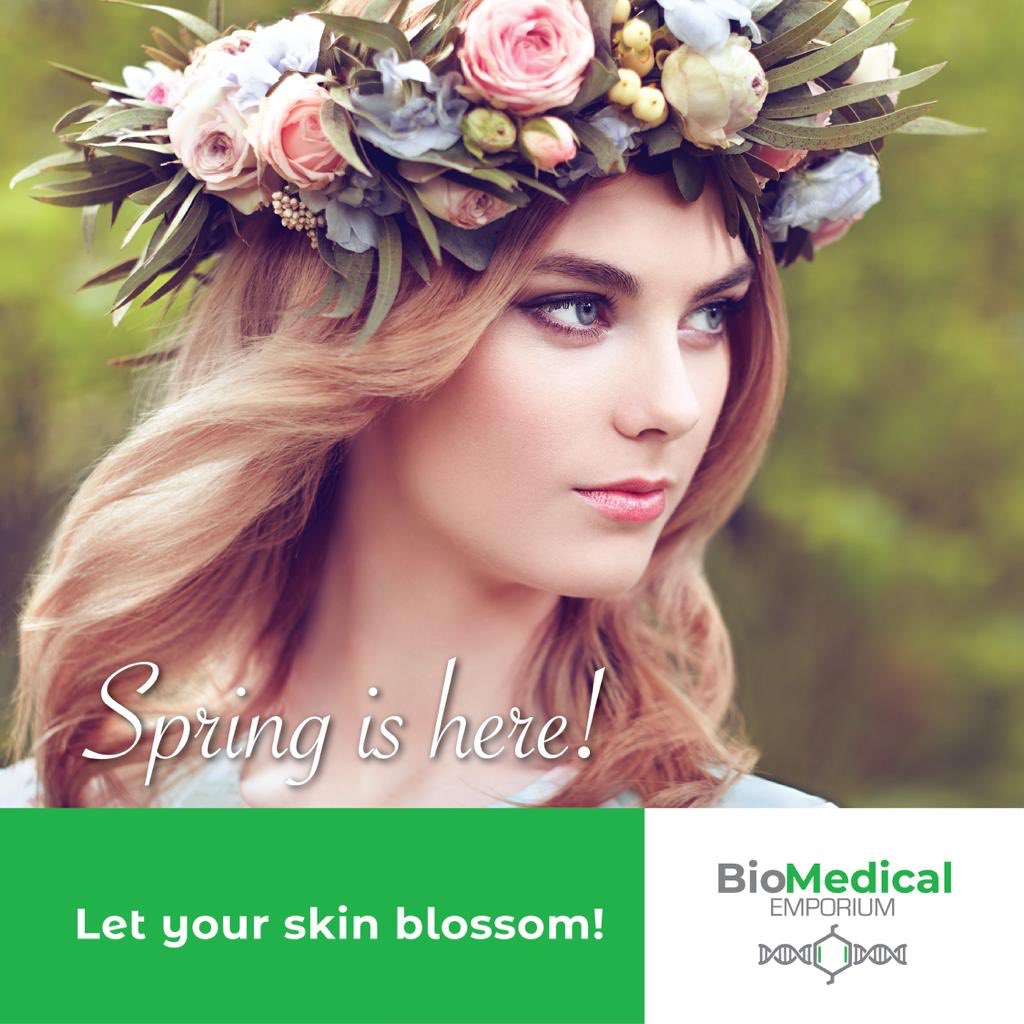 biomed_emporium's tweet photo. Spring is here, and time to re-evaluate your Biomedical Emporium skin routine for warmer weather conditions. Ask a trained Biomedical Emporium product specialist at an aesthetic clinic near you for a spring product skin analysis 
#springskin https://t.co/cRLIk4PWy0
