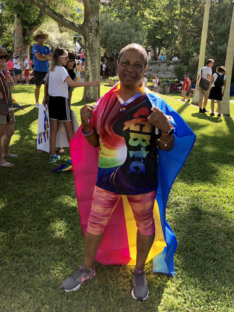 shaeyd's tweet photo. Slept like a baby thanks to a heavy handed tequila sunrise. Still in awe over what the #LGBTQ community and her allies did in #Bermuda yesterday. Proudly did #BermudaPride2019 with my daughter @itsyagirlsydc while the rest of my family acted like it was just another Saturday! https://t.co/weZs0Wuad7