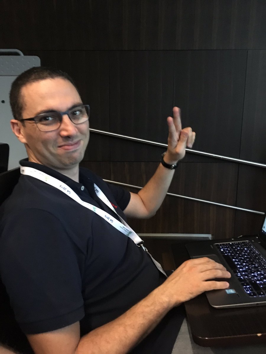 Simremy's tweet photo. Working hard at #GA2019 https://t.co/08E1MWmOVc