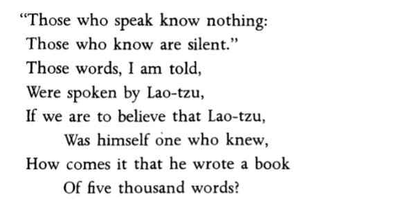 ‘The Philosophers: Lao-Tzu’— Po Chu-I (772-846), China                               [translated by Arthur Waley] #VerseOfTheDay