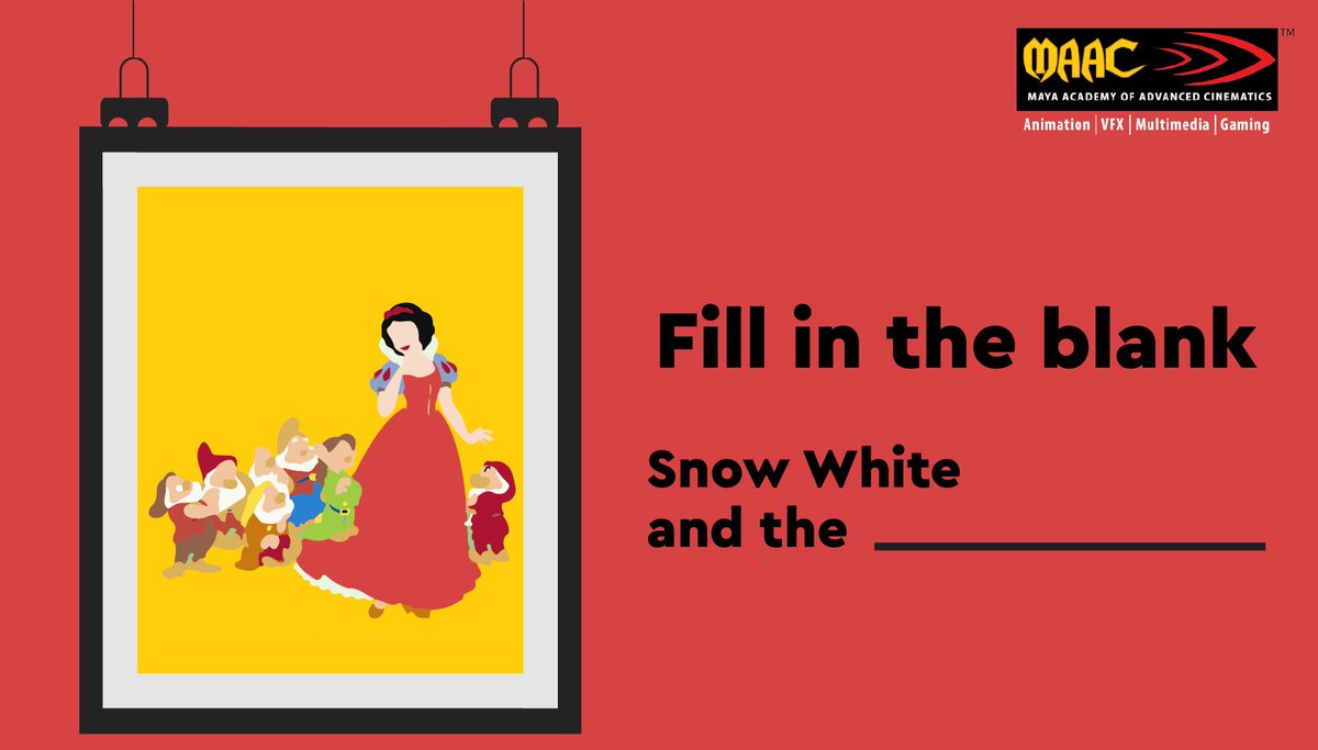 MayaAcademyInd's tweet photo. Can you name this princess’s companions? Post your guess in the comments!
#MAAC #Fillintheblank #GuessTheCharacter #MaacIndia #Movie #MovieQuiz #MovieBuff #GuessGame #MAACQuiz #FunQuiz #Visual #VisualArt #JoinMaac #Vfx #animationmovies #FillInTheCharacter https://t.co/jMAvtDgFB5