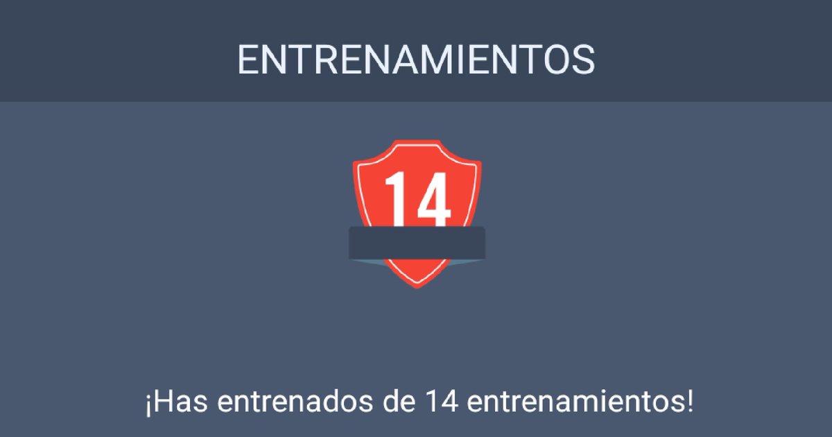 ¡Has entrenados de 14 entrenamientos! play.google.com/store/apps/det…
