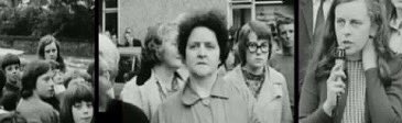 Unsettling times politically makes one reflect on past experiences. Here I listen to a young #BernadetteDevlin who visited our village in Tyrone. Young girl, glasses, middle image with my mother beside me.