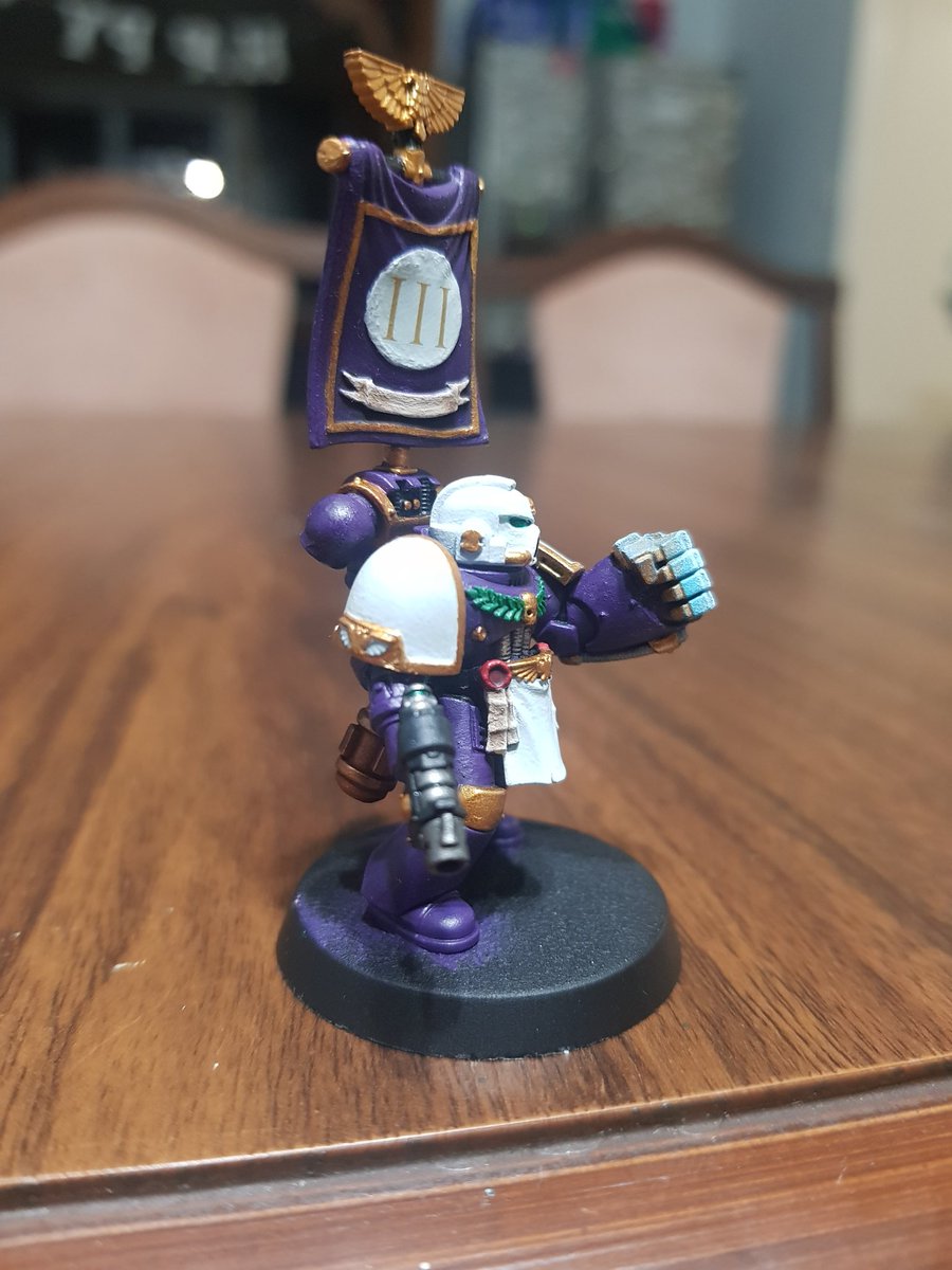 TheMechanolith's tweet photo. Behold, Sergeant Lysandros! Finally managed to finish him off. Still room for improvement, but definitely my best work yet! #Warmongers https://t.co/GUsTCaSV2i