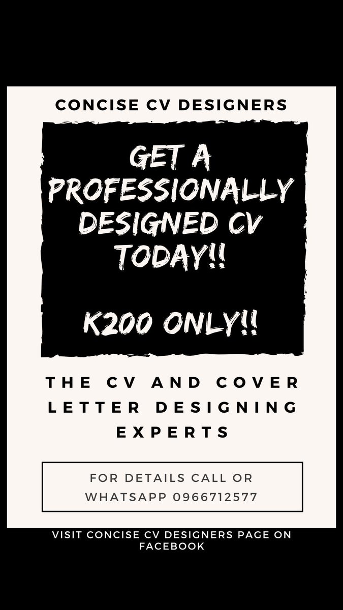 ConciseCv's tweet photo. My hustle.. Kindly like and retweet to reach some in need of the service. #zedtwitta #ZedTwitter https://t.co/Tr7krhAWPA