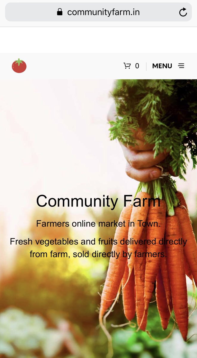 Second,  http://communityfarm.in  - Been buying from here a lot more than Farmizen. They don’t have an app, use the website. The farmers directly deliver to your home in a recycled bag (which they take back), no plastic covers for any of the veggies.