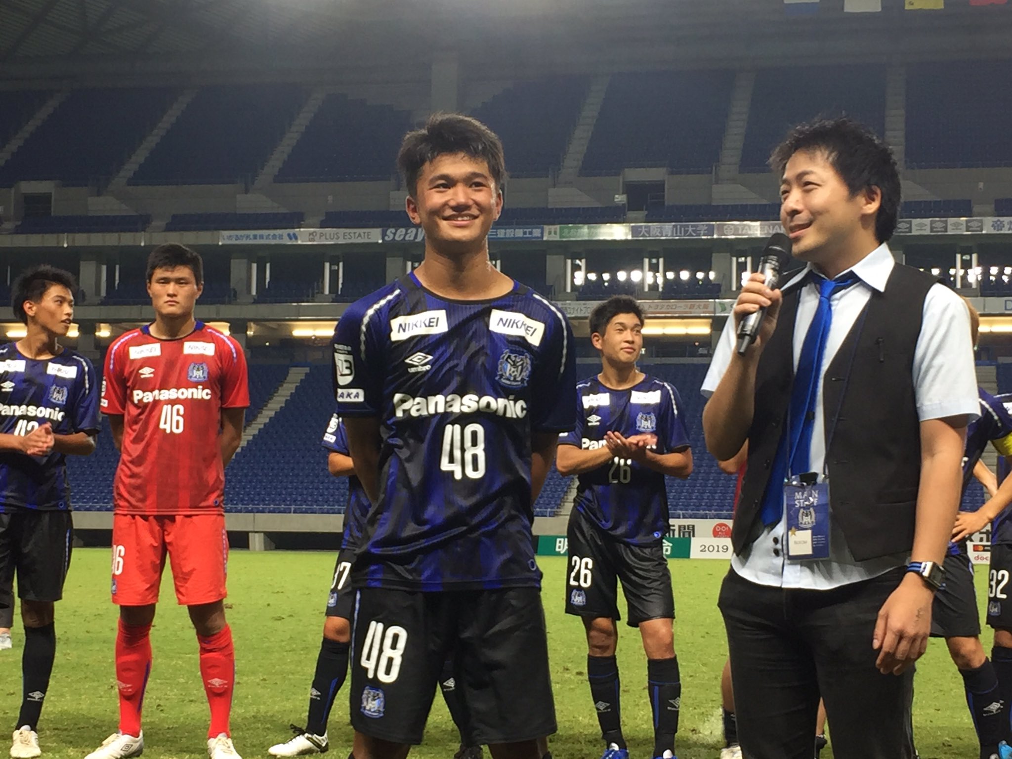 ガンバ大阪オフィシャル J3第21節ホーム 福島戦 Jリーグ初ゴールを決めた中村選手 ガンバ大阪 Gambaosaka ガンバ大阪u23 T Co Vq30tj0g4t Twitter