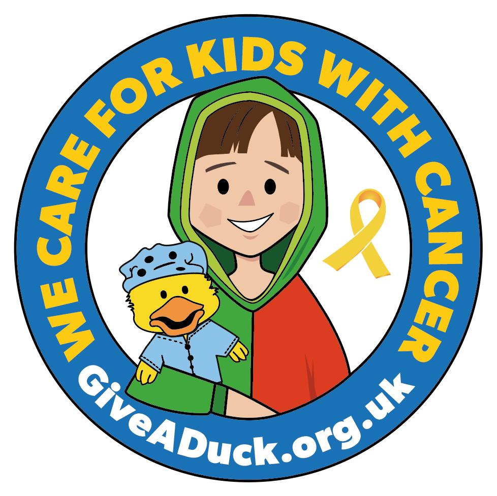 Hello September! Today we launch our new logo, featuring:
🌟 a gold ribbon - the internationally recognised symbol for childhood cancer
🌟 Chemo Duck 
🌟 and Harry - the reason behind Give A Duck!  💛
Big thanks to <a href="/gwdandp/">Gareth Williams</a> &amp; @ Mister Dills Doodles for their creativity!
#CCAM