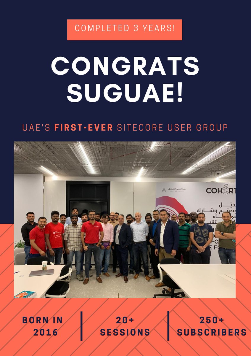 Hurray, #Sitecore User Group UAE Completed Three Years!
Thanks to all <a href="/Sitecore/">Sitecore</a> and all #Sitecore Heroes.
Check out our journey at
sitecorejourney.nileshthakkar.in/2019/09/suguae…