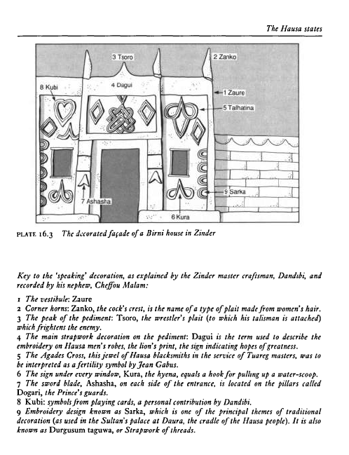  #ForgottenAfricanArchitecture(11/15) Hausa (Nigeria & Sahel Region): Hausa history is rife with ancient powerful kingdoms, scholars and great cities. Their houses used to reflect these ancient cultures: the decorations are not just symbolic but they "speak" about the owner.