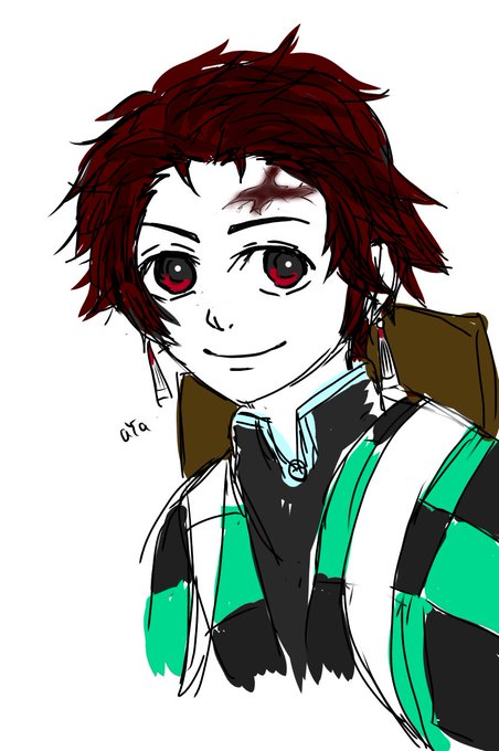 aYaさんがTwitterに投稿した竈門炭治郎(鬼滅の刃)のイラスト。