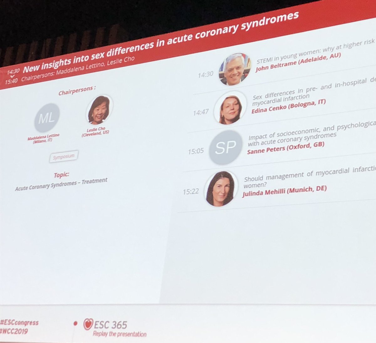 Looking forward to hearing <a href="/beltrame_john/">John Beltrame</a> about this important topic in #acs <a href="/escardio/">European Society of Cardiology</a> <a href="/TharshyP/">Tharshy Pasupathy</a> <a href="/msclabrosciano/">Dr. Clementine Labrosciano</a> <a href="/hosp_research/">The Hospital Research Foundation Group</a> <a href="/UniofAdelaide/">Uni of Adelaide</a> #ESCCongress #ESCcongress2019