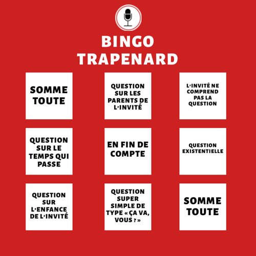 QuestiTrapenard's tweet photo. Alors, BINGO ? 🎯

👂 Écoutez @BoomerangInter et les questions d’@ATrapenard pour jouer
@franceinter https://t.co/Auv9O4AH7D