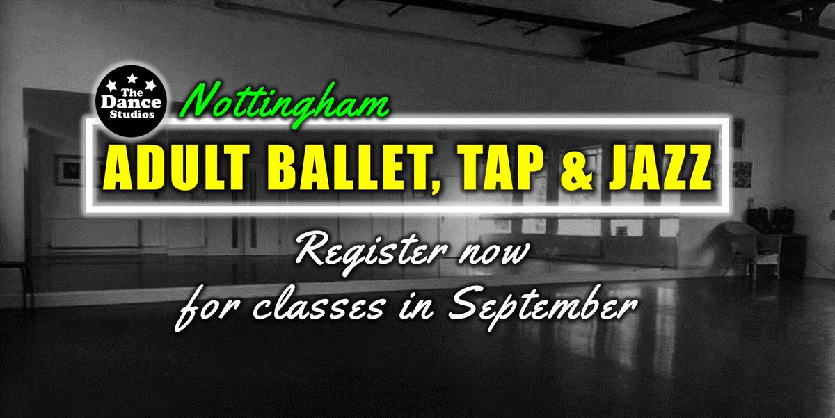 Adult Ballet, Tap &amp; Jazz dance classes return next week.
New starters and beginners welcome, come along and join the fun! 

Monday, Wednesday &amp; Thursday evening in #Nottingham City Centre

Timetable thedancestudios.co.uk/adult-ballet-t…