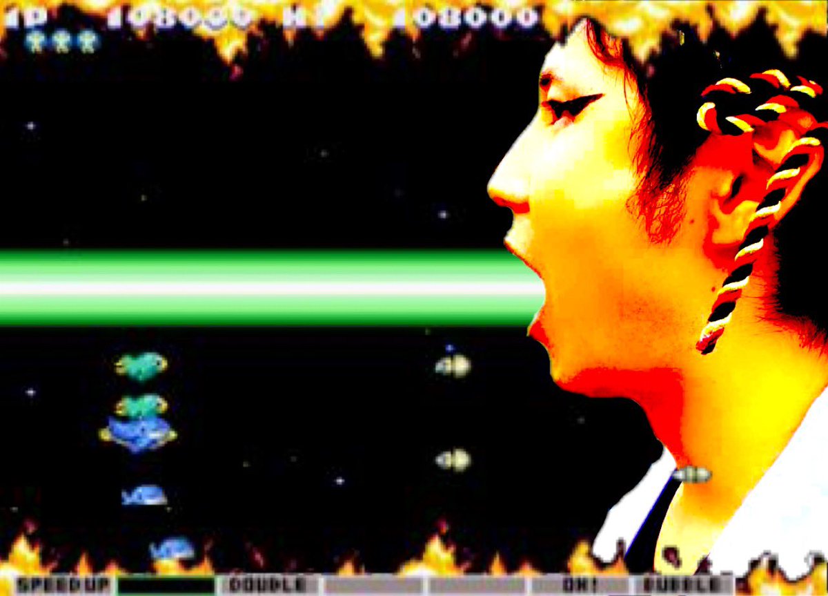 コシヒカリ よさこい スーファミの名作ゲーム パロディウスだ の敵キャラとして登場した踊り子の画像です よさこいコラ画像シリーズ 白縫 パロディウスだ シューティングゲーム スーパーファミコン