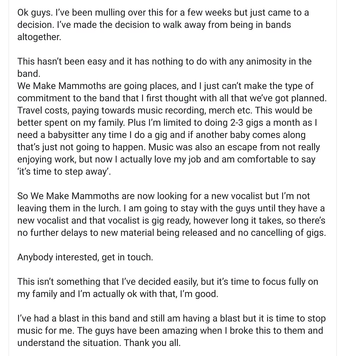 Some news from <a href="/mammothgreg/">Greg Rankin</a> please read and RT!