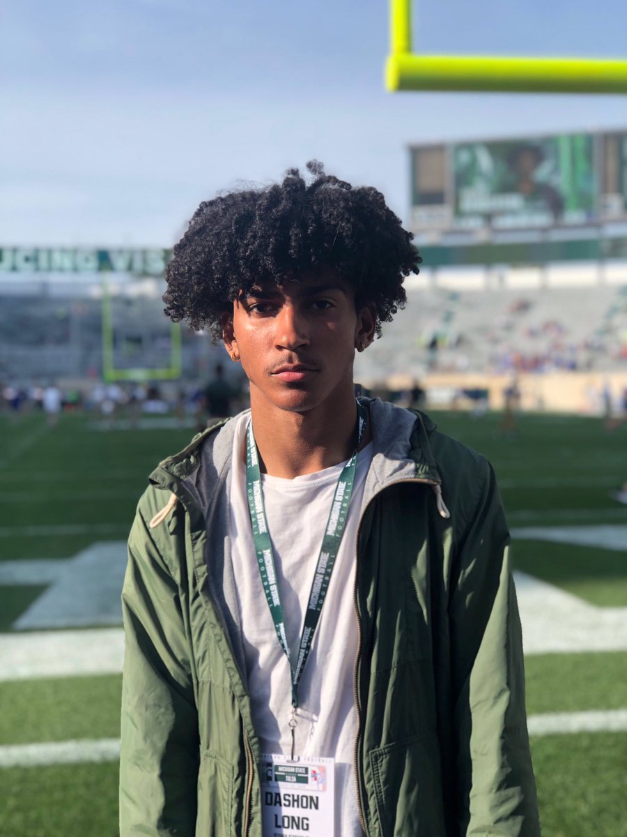 DashLong_8's tweet photo. I’d like to thank the @MSU_Football coaching staff and @CoachBlackwell_ for making this opportunity possible and giving me a great experience on my visit #GoGreen #V4MSU https://t.co/9SQaGcMBRo