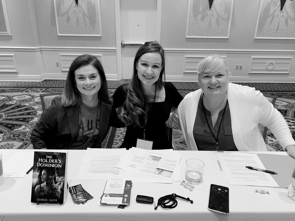 GeneseDavis's tweet photo. Final day presenting at #WriterCon2019! It’s been a whirlwind three-day-work-weekend per usual, but fantastic time collaborating with fine people like Erin Hennecke @jythri @lara_wells1 @TamaraGrantham @SabrinaAFish @ReneGutteridge @LSmithAuthor #amwriting #WritingCommunity https://t.co/hLMKrJdHhW