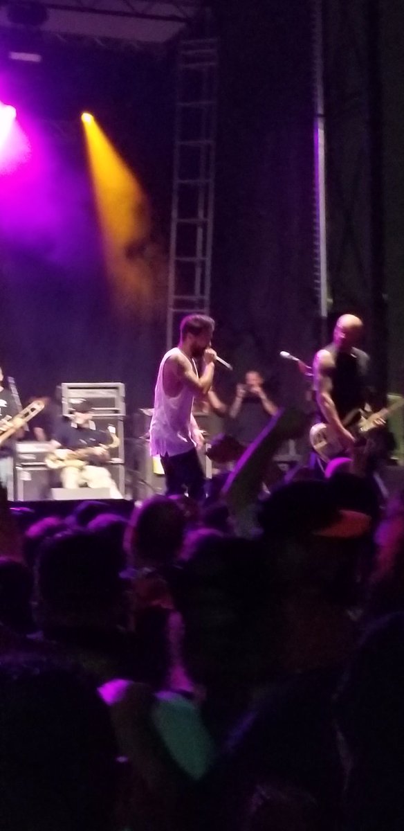 Tinkelbell78's tweet photo. It rained, we stayed and conquered. @HereLiesMoon in his element with @goldfingermusic and my sons @RonnieAlley3 and Jacob with so much joy. #happymoments #moonman #WayBackPointfest https://t.co/4IN3heKXs1