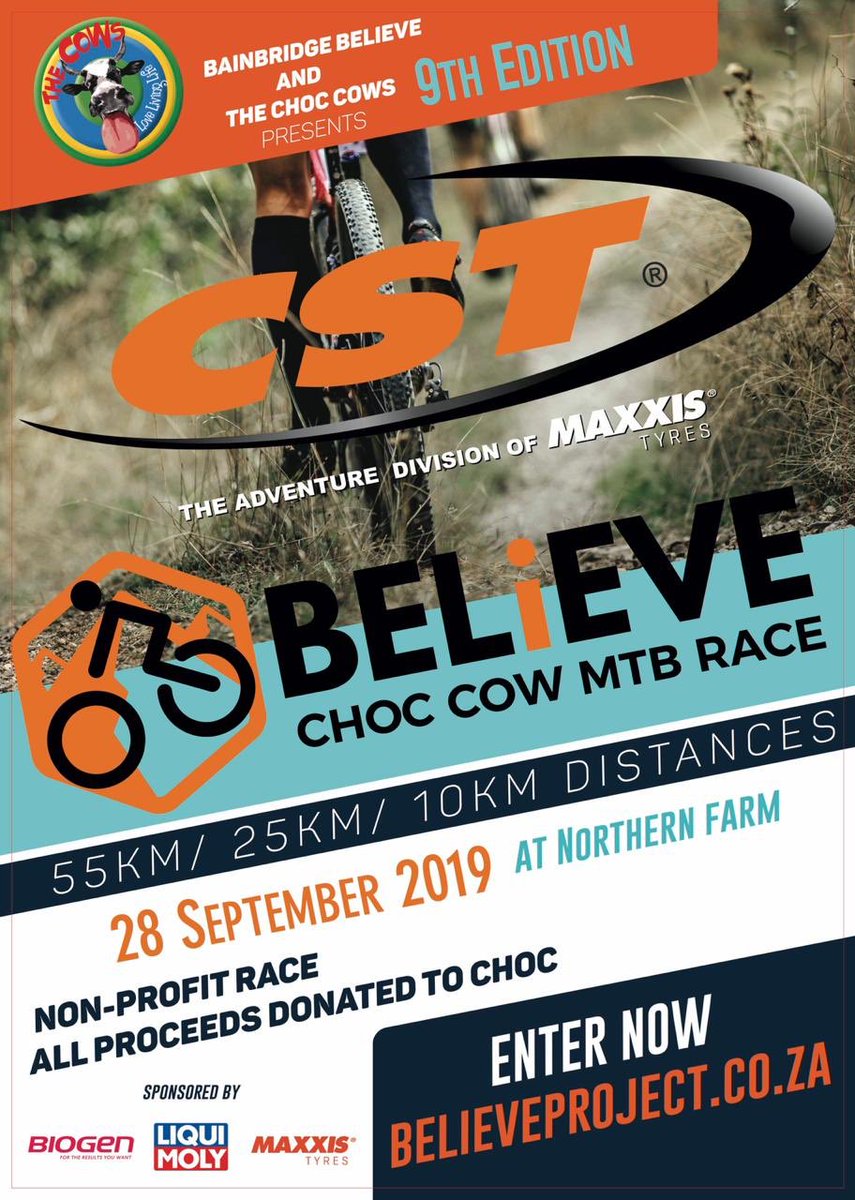 Spring has arrived that means it’s Race month #Believeproject #choccows #TheCows believeproject.co.za/events