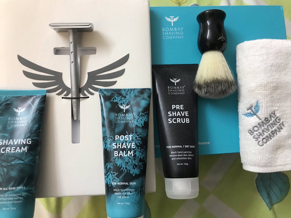 nikhilchopra's tweet photo. I had the best shave of my life courtesy @BombayShavingCo Sent across by my son @RushellChopra  for my B’day 🙂 #Loved #BestShave #Crisp #SteelRazor https://t.co/he4a8tGK5o