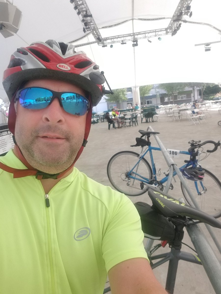 Getting ready to start my 38 mile ride!  Objective of the day....dont get lost! Thnx to everyone that donated to me and the Kettering Cancer Center.  #TourdeGem