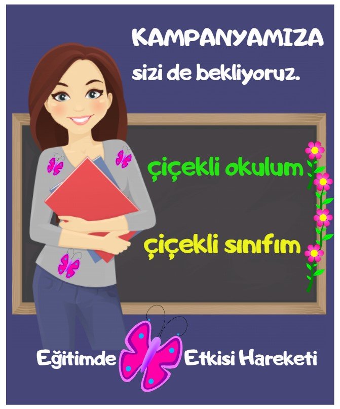 vee YARIN BAŞLIYOR. 
ÇİÇEKLİ OKULUM, ÇİÇEKLİ SINIFIM SOSYAL SORUMLULUK PROJESİ KAMPANYASI
Önümüzdeki eğitim yılında kendiniz için, sınıfınız için ve okulunuz için bir şeyler yapmak isterseniz ÇİÇEKLİ SINIFIM, ÇİÇEKLİ OKULUM SOSYAL SORUMLULUK PROJESİ KAMPANYA sına siz de katılın!