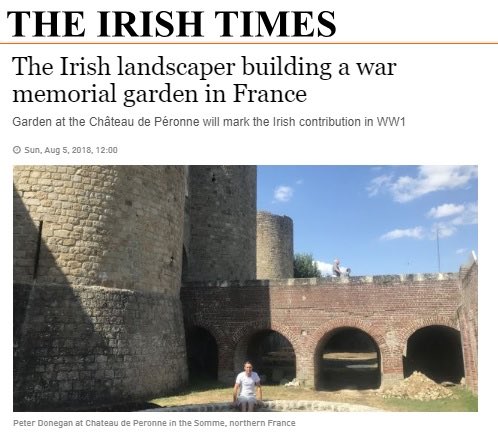 DoneganGardens's tweet photo. Details: Inauguration of Irish WW1 Centenary Jardin de la Paix peace garden Péronne, France, located in the moat of @historial1418 realised w/ @art_jardins 
FB link: https://t.co/GdyCMwZbUU https://t.co/LUKJDGUIGU