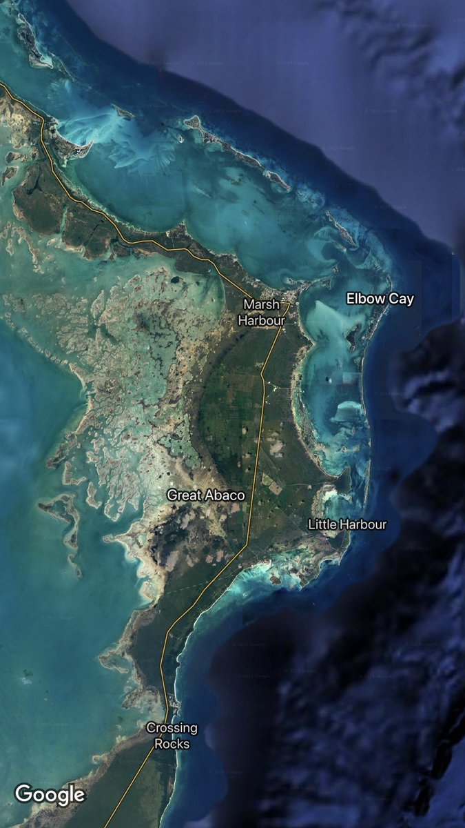 AnthonyFarnell's tweet photo. There are over 17 thousand permanent residents on the Abaco Islands of which almost 6 thousand live in Marsh Harbour, the commercial hub of the region and third largest city in the Bahamas. This area will take a direct hit from a category 5 this afternoon. They’re in my thoughts. https://t.co/Rr2mbcbwIz