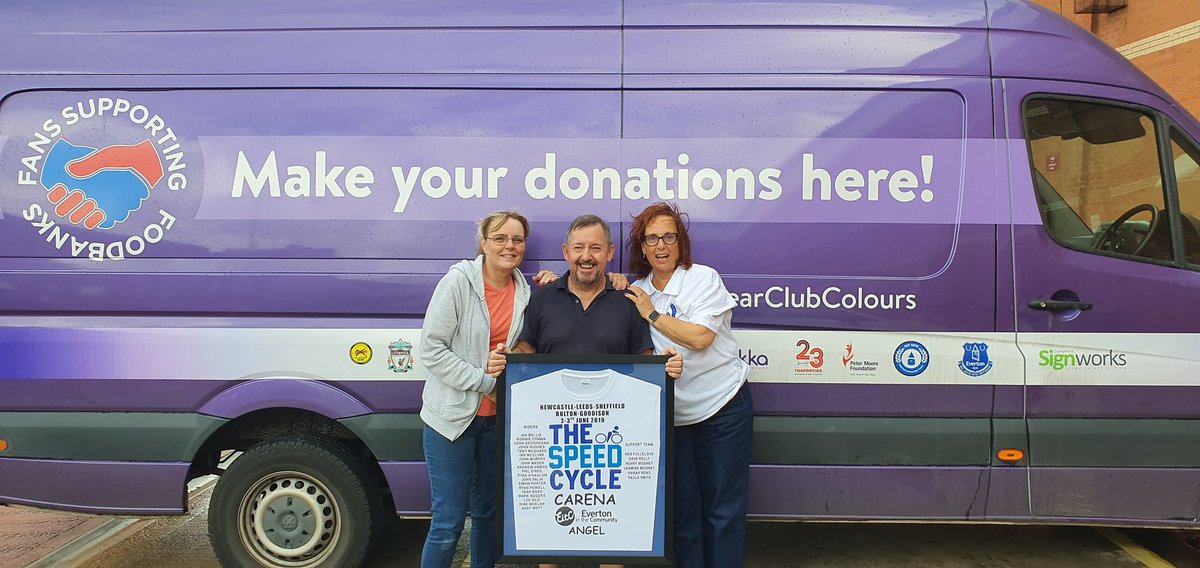 SFoodbanks's tweet photo. A massive shout out from us all to @efc_fundraiser. Carena your are one of @Everton greatest assets. We are proud to have played a part (albeit small) in the #SpeedCycle
#PeoplesPlace #EFCMatchday https://t.co/V7YOkWvrYw