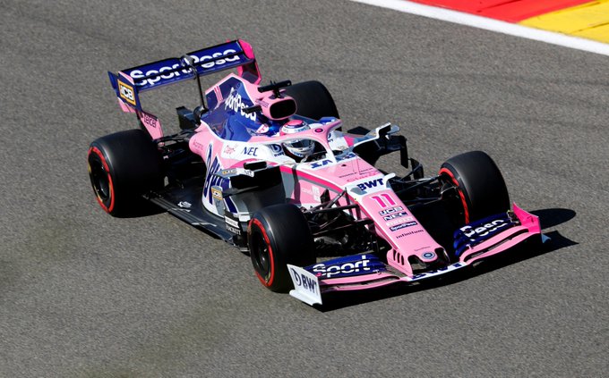 Checo on track at Spa.