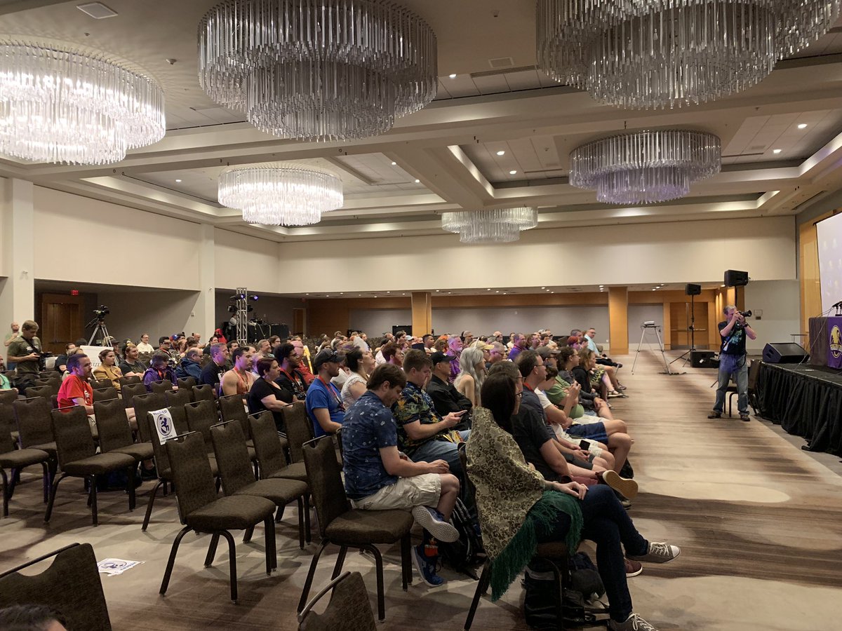 SWatDC's tweet photo. Some people have recovered from the #LastPartyOnAlderaan to make it out for the first panel of the day with the amazing @JoonasSuotamo! Sunday of #DragonCon2019. 2 days remaining of #DragonCon, so make the most of it! #StarWars #LPADC https://t.co/Sbv06xLgKJ