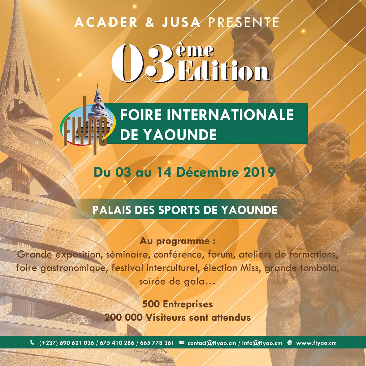 DeYaounde's tweet photo. Compte Tweeter officiel de la Foire Internationale de Yaoundé #FIYAO https://t.co/QAHBgSt90l