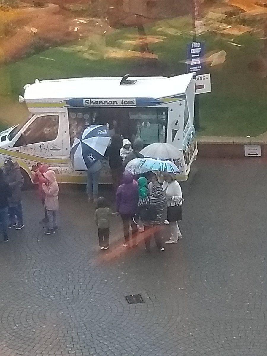 Love it...there are still queuing for ice-cream even though it's raining. #fantasticsupport #thankyou #milfordhospice #harvestfair