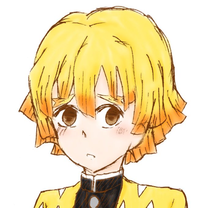 塩梅さんがTwitterに投稿した我妻善逸(鬼滅の刃)のイラスト。