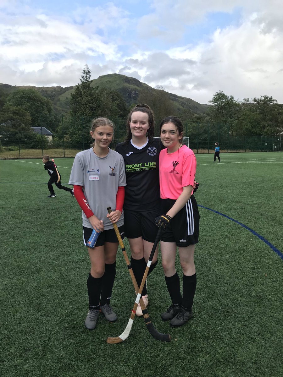 Sandrahm1973's tweet photo. @Woodmill_PE @WoodmillHigh Woodmill girls at Shinty Trials U14 South selection Riane Cooper Catriona Chamberlain U18 Scotland Emma Megahey after a difficult week they are doing what they do best 💪🏼#resilience #thesegirlscan #WeAreWoodmill  @emma61921347 https://t.co/iW39ZFbgTO