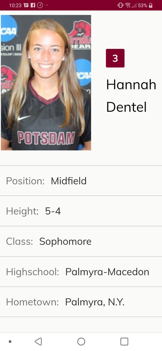 NewarkLadyReds's tweet photo. @sunypotsdam1816 bears with local ties each scored today.  For @NewarkLadyReds Carly Shear and former Whitman standout Nichaela Commisso it was their first career goal. For @palmacsports Hannah Dentel it was her 2nd.  Congrats ladies.  Now get to tik tok challenge. #flleague https://t.co/AC0sW01iV9