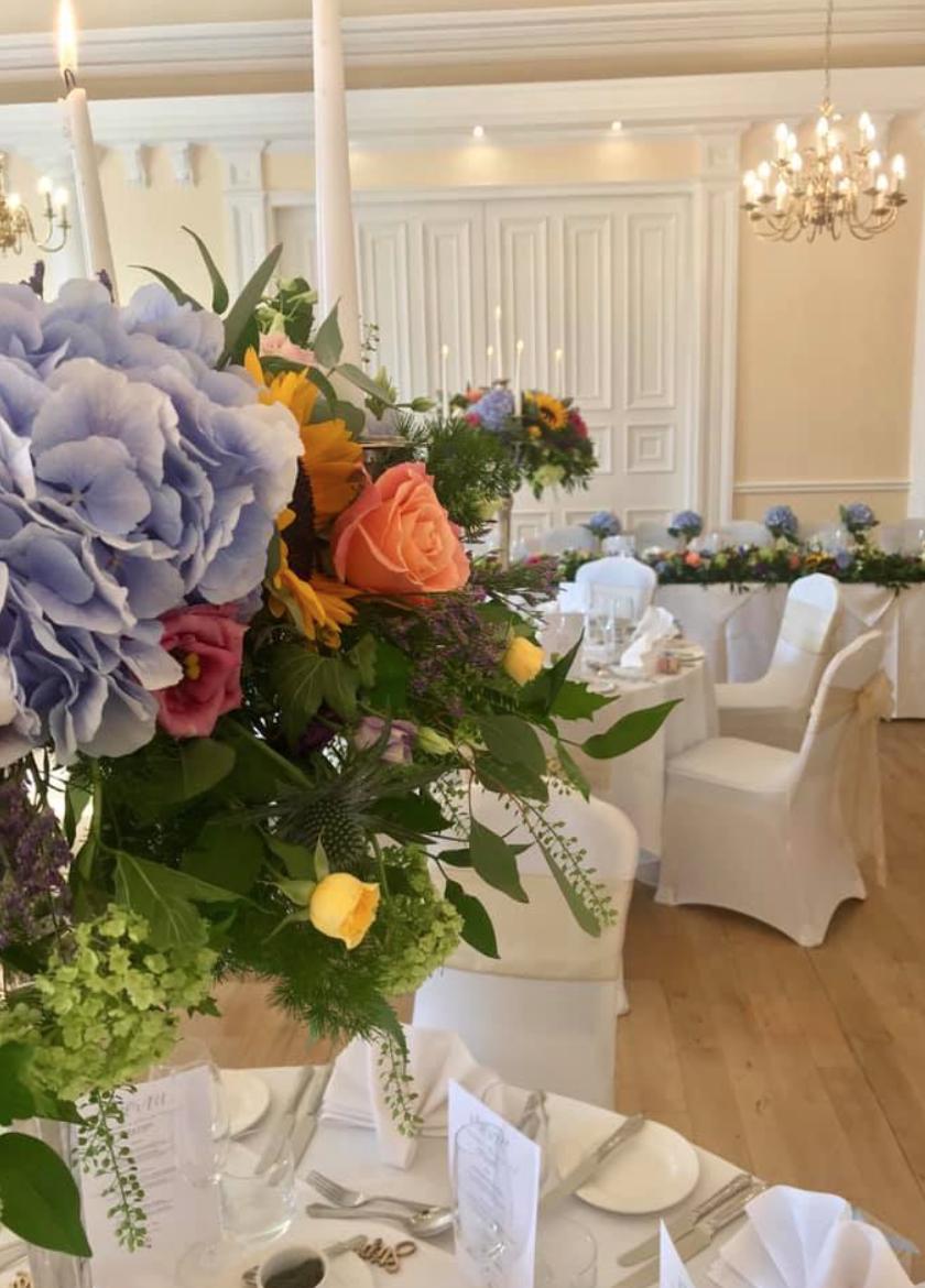 Beautiful floral arrangements for the wedding of Alex &amp; James yesterday here at The Grange Hotel.#floral #weddingflowers #weddingday #notjustthelakes
