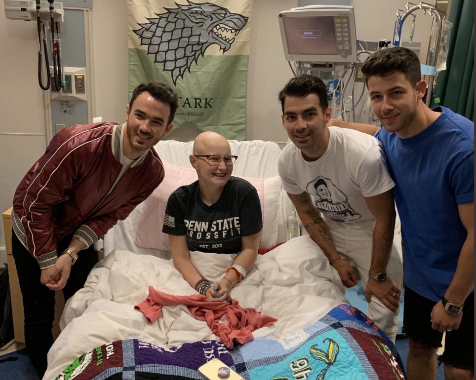 OnwardState's tweet photo. The Jonas Brothers stopped by to visit a Four Diamonds teen in the hospital before their concert in Hershey on Saturday night. https://t.co/pOMVQg0psh https://t.co/JQPB8ntR5P