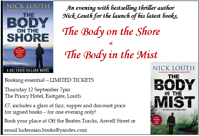 NickLouthAuthor's tweet photo. Tickets are now available!
Do come and join me at @PrioryLouth on Thursday 12 September for a sociable evening with a book launch, a glass of fizz and some delicious food. 
Tickets at @offthebeatentks 
Come and join me!
#amwriting #thrillers #paperback #crimefiction https://t.co/KILIDpSmpU