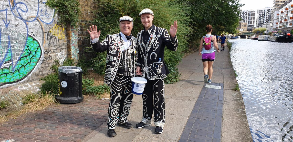 StJoHospice's tweet photo. Thanks to @OrigPearlies for presenting medals to our Great East End Walkers today and to the Pearly Kings of Homerton and Haggerston for taking on the 10 miles! #GEEW https://t.co/34ERkR8Hvb