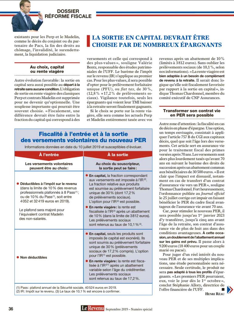 Le #PER, à l’aide de la Loi #pacte, de nouvelles donnes pour #défiscaliser pour votre #retraite. Avec une sortie en #rente ou ...dorénavant en #capital ! A lire absolument !  Pour les #professionnels et pour les #particuliers !