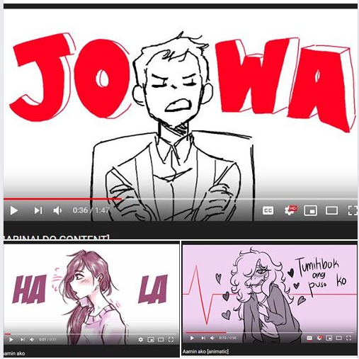 OK so I just learned that people actually made animatics of my Original songs and I'm big.....kilig..... 