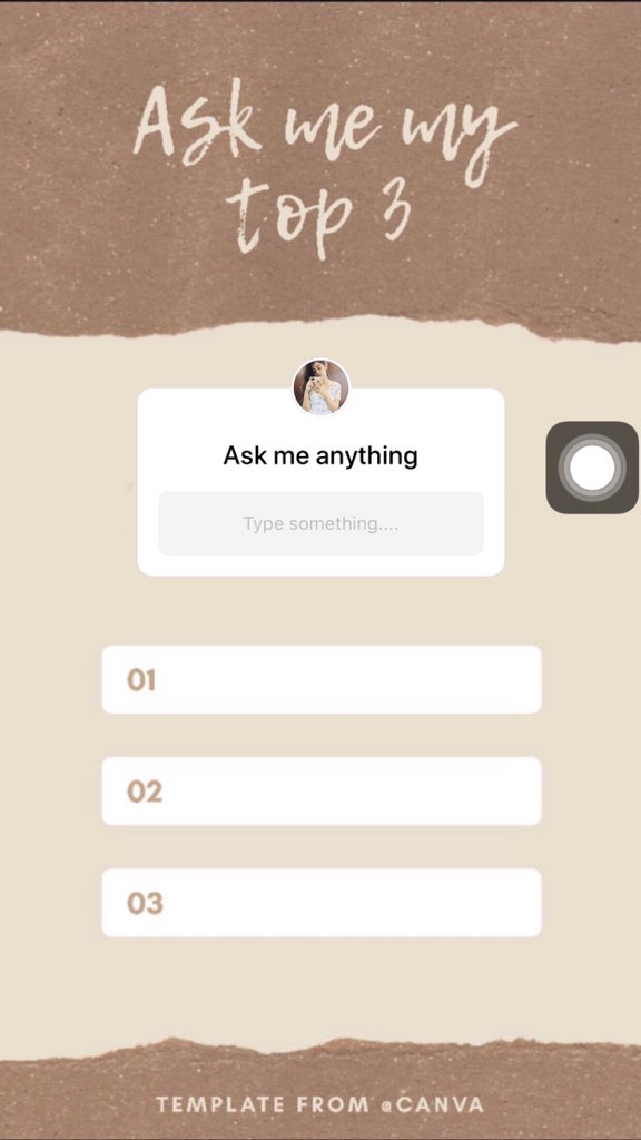Ask Me My Top 3 Challenge Template Pink Story Easil