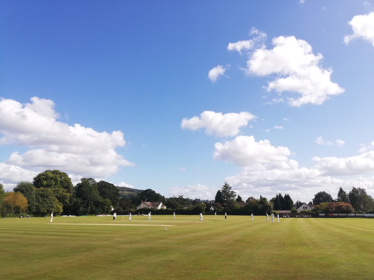 Two further views of this lovely venue before I leave. Wales are 231/5 (73) at tea with good knocks from Matthews 71, Kolk 66 and Ilyas 45*. Herefordshire have kept things tight on an unhelpful looking pitch for the bowlers.