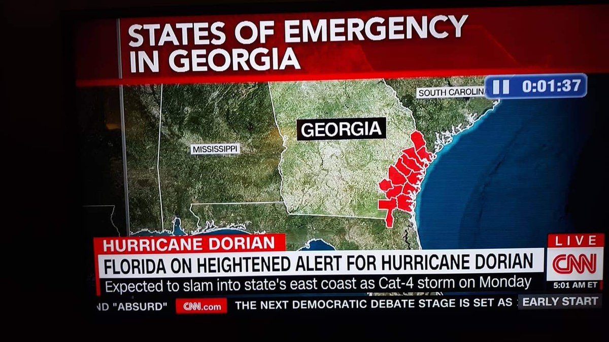 Alabama evacuated itself.