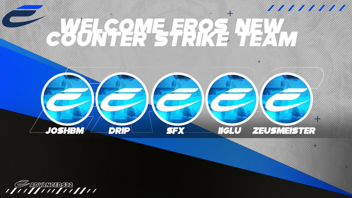 ErosCollective's tweet image. Welcome our newest CSGO roster what will be competing in ESEA Advanced S32!

👤@joshbMCS 
👤@dripCSGO 
👤@sfX_x1 
👤@LuigiRuffinelli 
👤@ZeusmeisterCS 

play.esea.net/teams/68773 
Welcome to the #ErosFam 🤜🏼💙