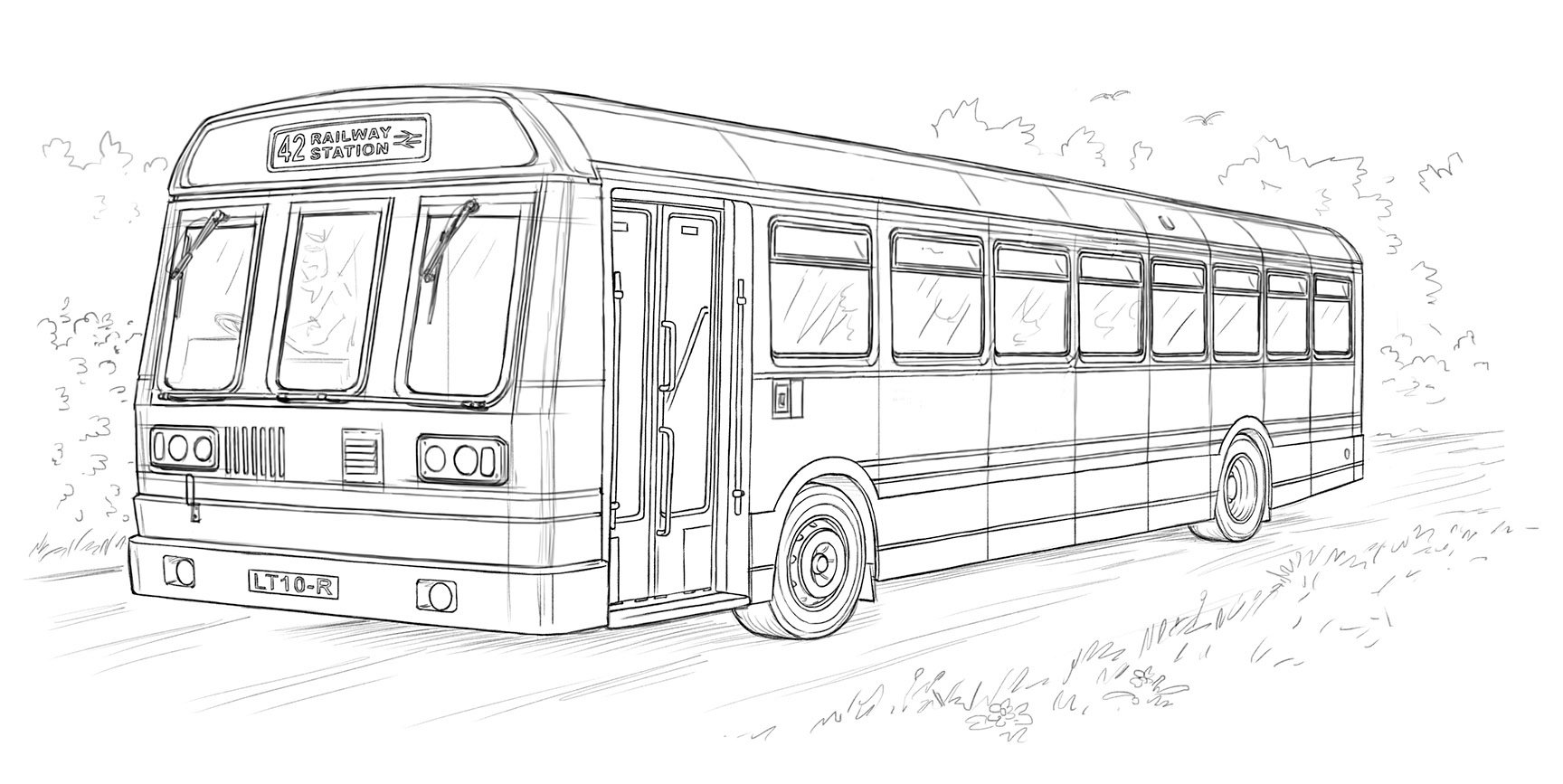 Как нарисовать автобус с 18