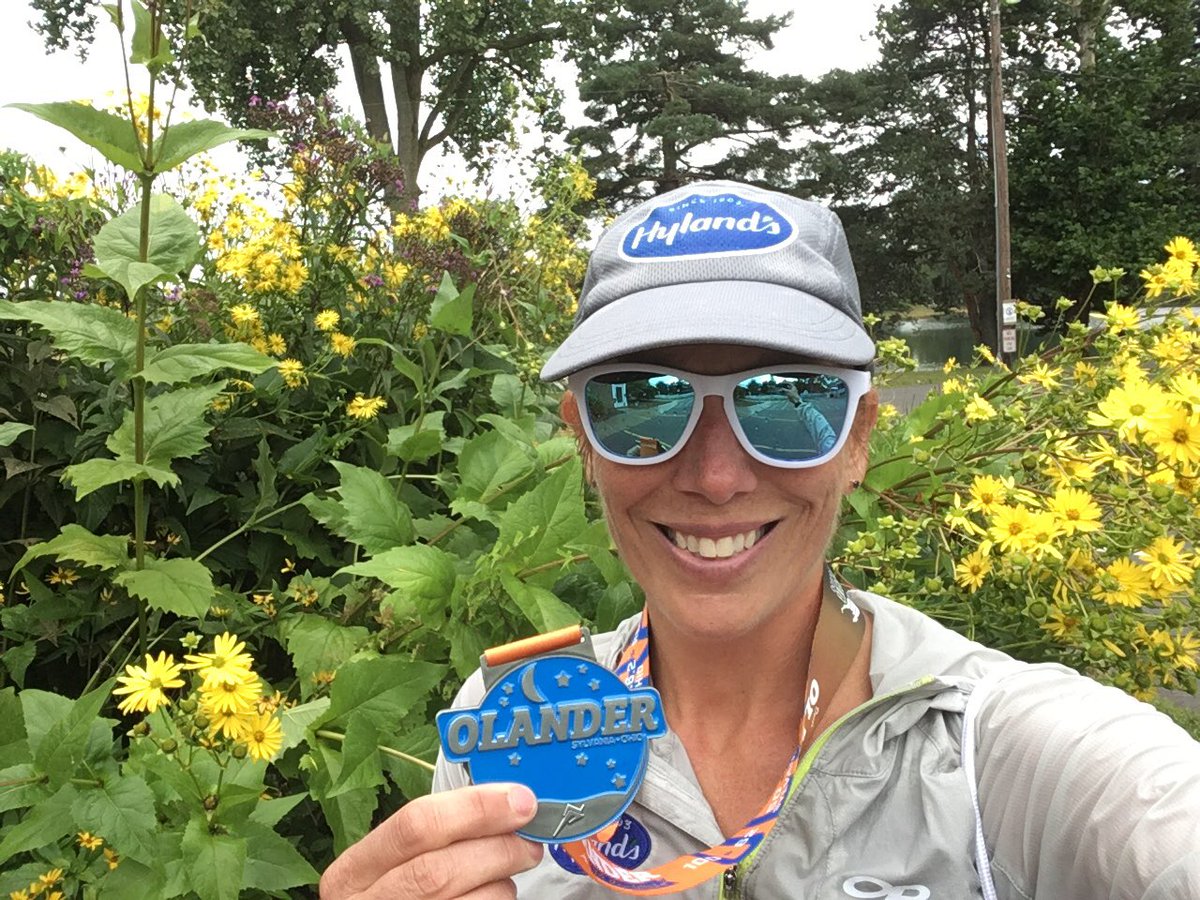 jennbell45's tweet photo. Marathon #59 for the overall win! @hylandspowered #hylandspowered #sponsored #teamhylands #runOH @HoneyStinger @nuunhydration https://t.co/Lx4sll6zvl