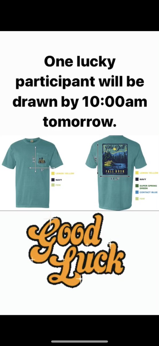 Don’t miss out on our fall 19 rush shirts!